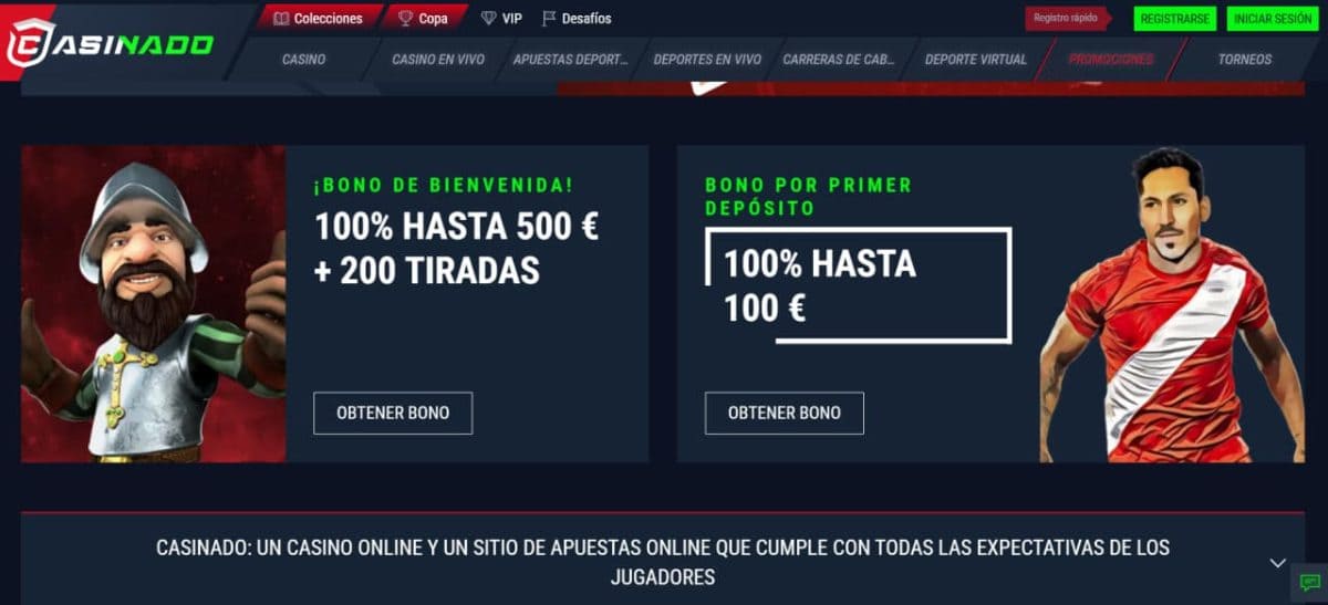 Casinado Casino: más de 3.000 juegos y apuestas en una sola cuenta image 2