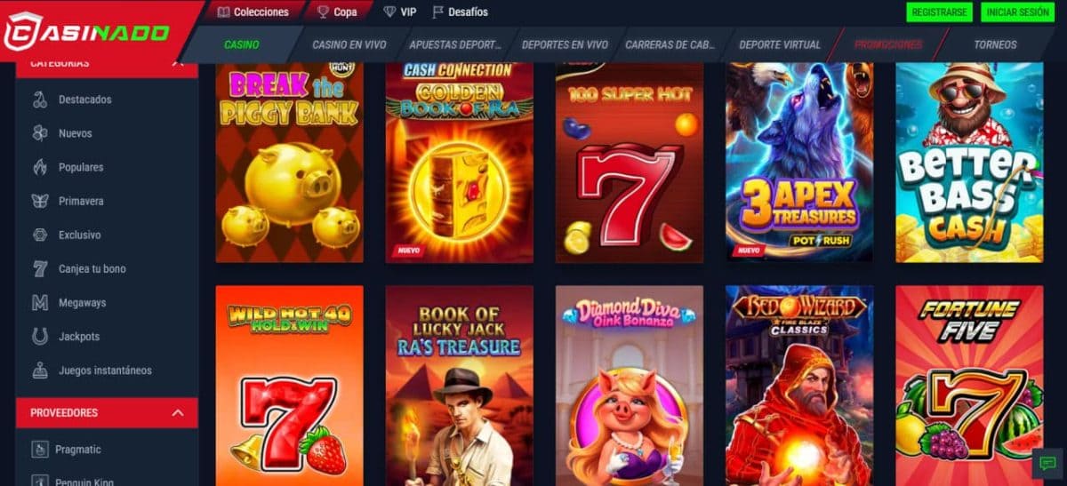 Casinado Casino: más de 3.000 juegos y apuestas en una sola cuenta image 3